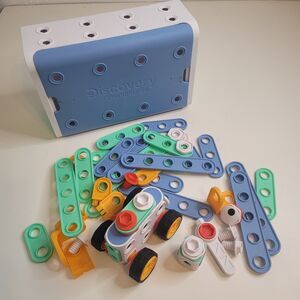 Discovery Mindblown Toddler STEM Building Toy Set w/ Wheels Storage Box